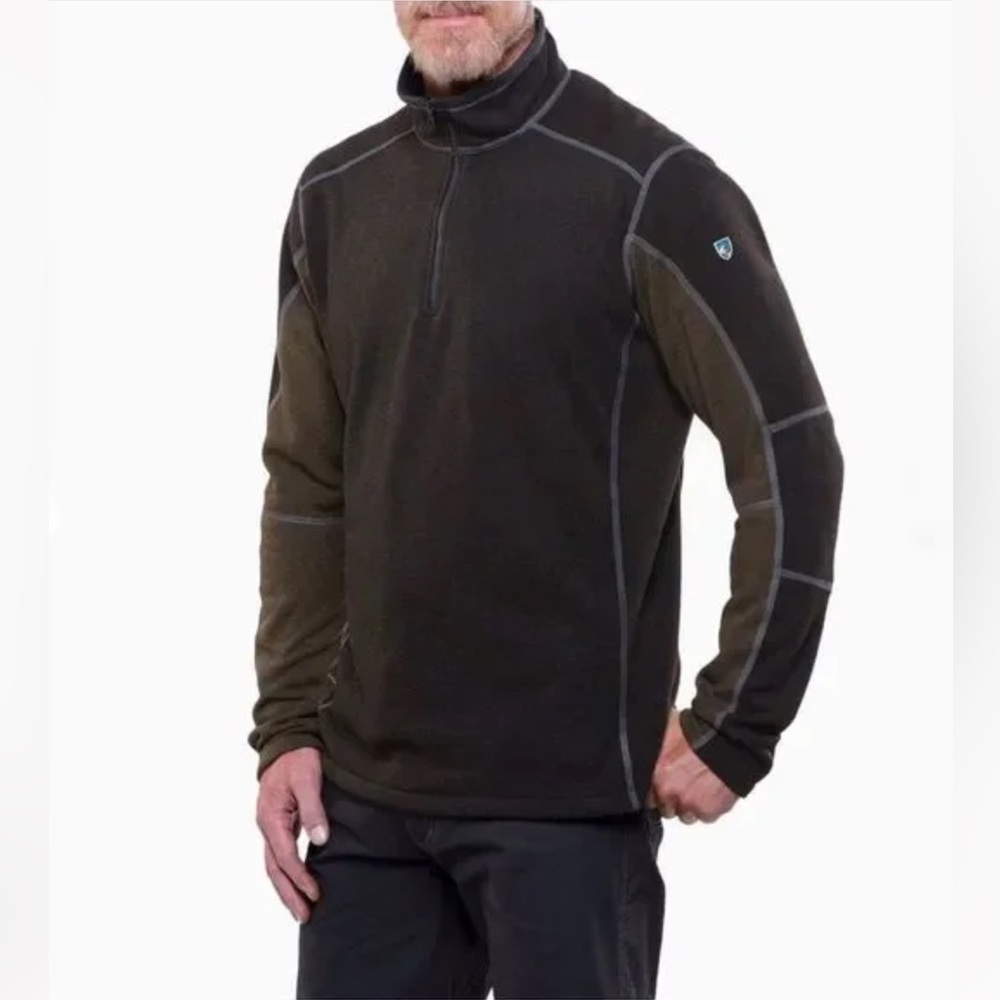 KUHL Revel Quarter-Zip Fleece Sweater - Men's Brown Size Medium
